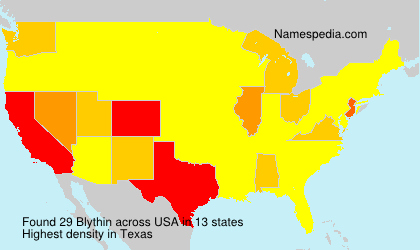 Surname Blythin in USA Surname Blythin in USA