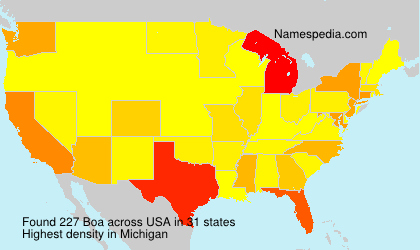 Surname Boa in USA Surname Boa in USA