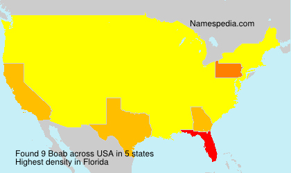 Surname Boab in USA Surname Boab in USA