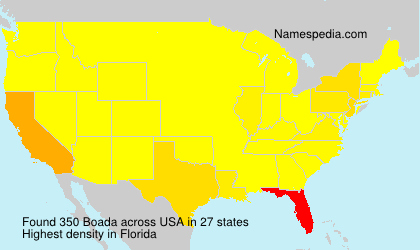 Surname Boada in USA Surname Boada in USA