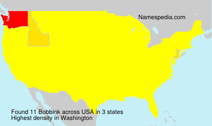 Surname Bobbink in USA Surname Bobbink in USA