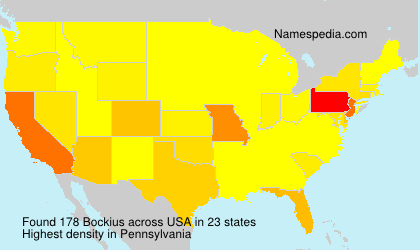 Surname Bockius in USA Surname Bockius in USA