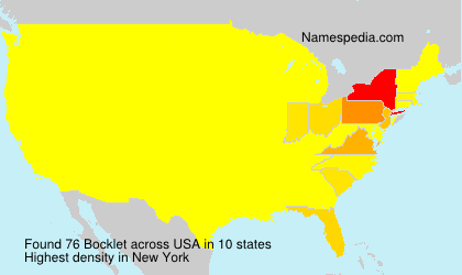 Surname Bocklet in USA Surname Bocklet in USA