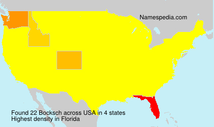 Surname Bocksch in USA Surname Bocksch in USA