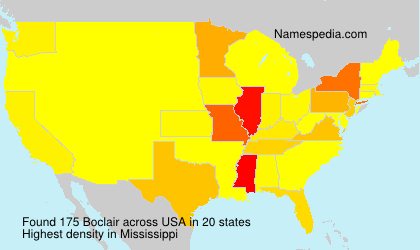 Surname Boclair in USA Surname Boclair in USA
