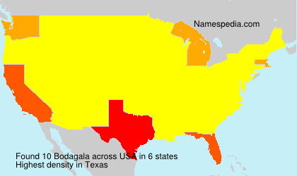 Surname Bodagala in USA