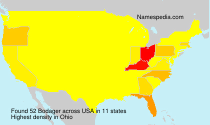 Surname Bodager in USA Surname Bodager in USA