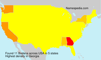 Surname Bodana in USA Surname Bodana in USA