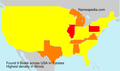 Surname Boddi in USA Surname Boddi in USA