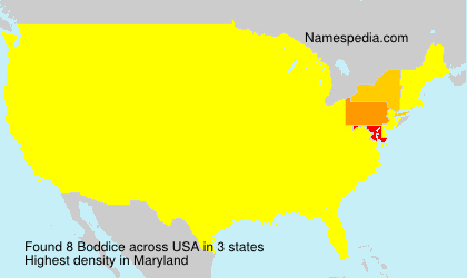 Surname Boddice in USA Surname Boddice in USA
