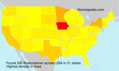 Surname Bodensteiner in USA Surname Bodensteiner in USA