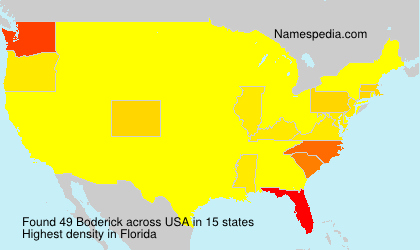Surname Boderick in USA Surname Boderick in USA