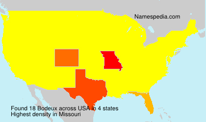 Surname Bodeux in USA Surname Bodeux in USA