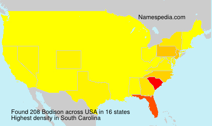 Surname Bodison in USA Surname Bodison in USA