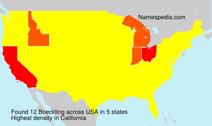 Surname Boeckling in USA Surname Boeckling in USA