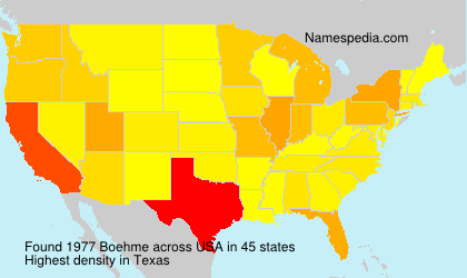 Surname Boehme in USA Surname Boehme in USA