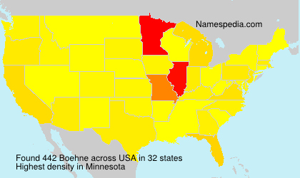 Surname Boehne in USA Surname Boehne in USA