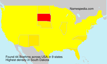 Surname Boehrns in USA Surname Boehrns in USA