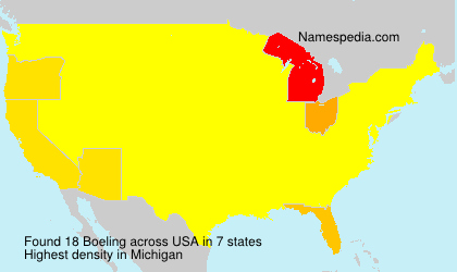 Surname Boeling in USA Surname Boeling in USA
