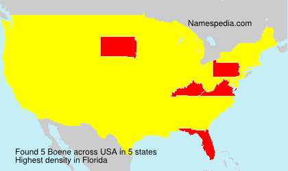 Surname Boene in USA Surname Boene in USA