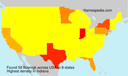 Familiennamen Boenigk - USA