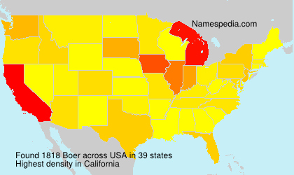 Surname Boer in USA Surname Boer in USA