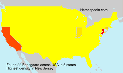 Surname Boesgaard in USA Surname Boesgaard in USA