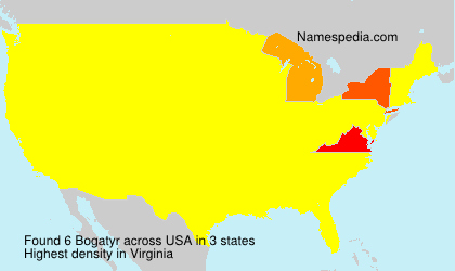 Surname Bogatyr in USA Surname Bogatyr in USA