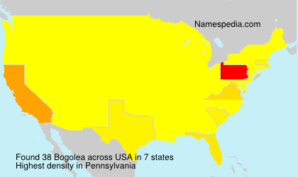 Surname Bogolea in USA Surname Bogolea in USA