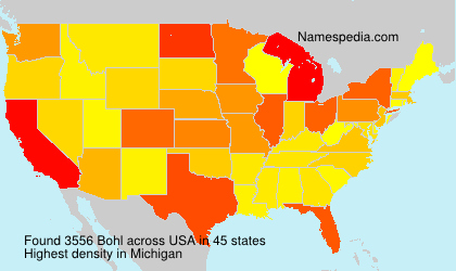 Surname Bohl in USA Surname Bohl in USA