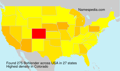 Surname Bohlender in USA Surname Bohlender in USA