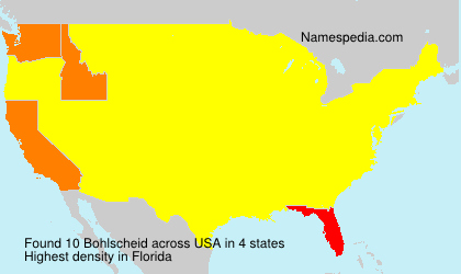 Surname Bohlscheid in USA Surname Bohlscheid in USA
