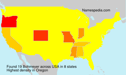 Surname Bohmeyer in USA Surname Bohmeyer in USA