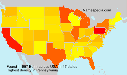Surname Bohn in USA Surname Bohn in USA