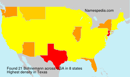 Surname Bohnemann in USA Surname Bohnemann in USA