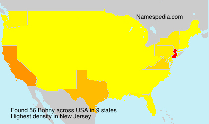 Surname Bohny in USA Surname Bohny in USA