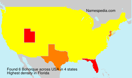 Surname Bohorque in USA Surname Bohorque in USA