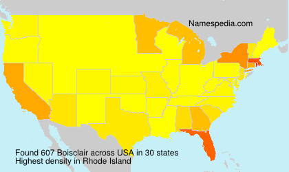 Surname Boisclair in USA Surname Boisclair in USA