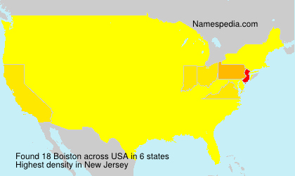 Surname Boiston in USA Surname Boiston in USA