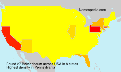 Surname Boksenbaum in USA Surname Boksenbaum in USA