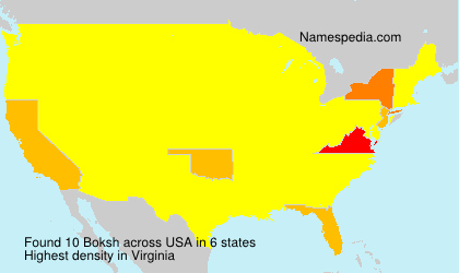 Surname Boksh in USA Surname Boksh in USA