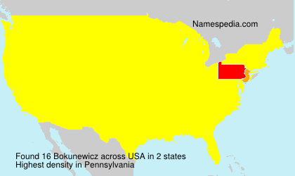 Surname Bokunewicz in USA Surname Bokunewicz in USA