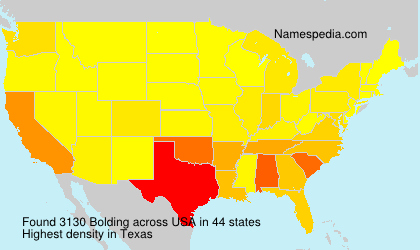 Surname Bolding in USA Surname Bolding in USA