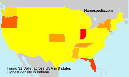 Surname Bollet in USA Surname Bollet in USA