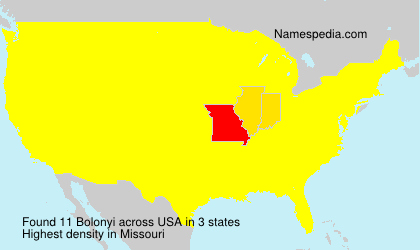 Surname Bolonyi in USA