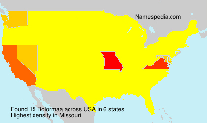 Surname Bolormaa in USA Surname Bolormaa in USA