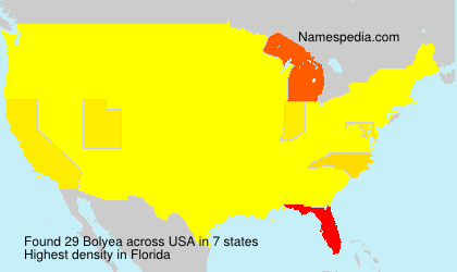 Surname Bolyea in USA Surname Bolyea in USA