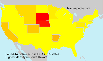 Surname Bolzer in USA Surname Bolzer in USA