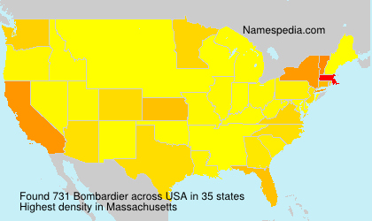 Surname Bombardier in USA Surname Bombardier in USA