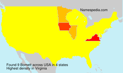 Surname Bomett in USA Surname Bomett in USA